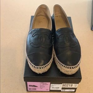 Chanel leather espadrilles